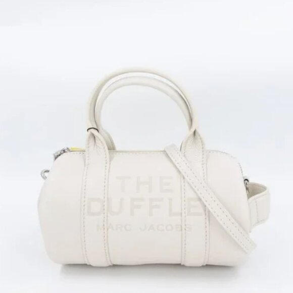 NWT！NEW！Marc Jacobs Mini Duffle Bag -WHITE  Pebble Leather Women - Picture 7 of 11